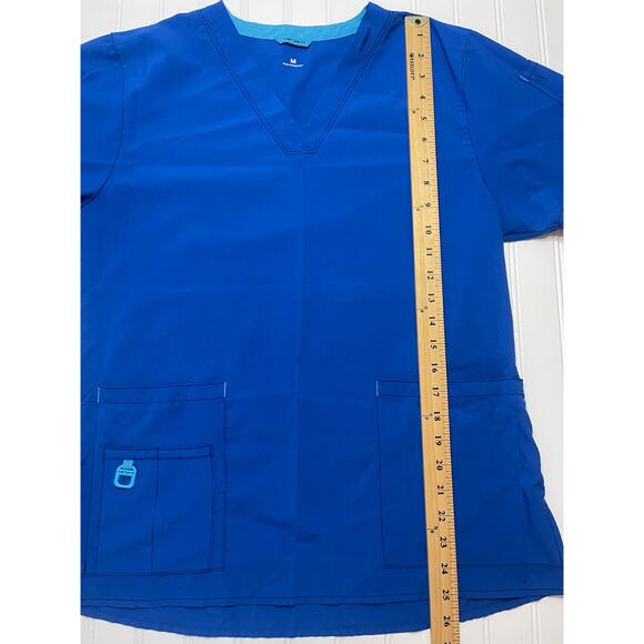 Carhartt Force Royal Blue Scrub Top Nurse Medical - Size Women's Medium - Picture 3 of 8